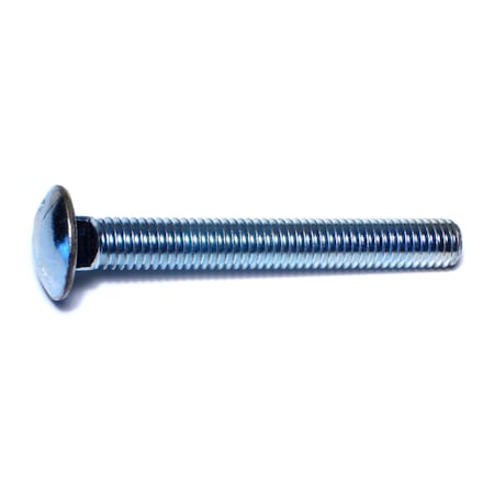Midwest Fastener Carriage Bolt, Square Neck, 14 (Coarse), 3-1/2 in L, Steel, Zinc Plated, 5 PK 31887